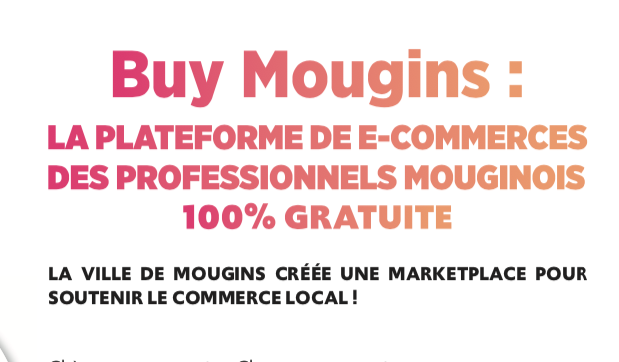 La Ville de Mougins lance sa plateforme de e-commerce : BuyMougins !